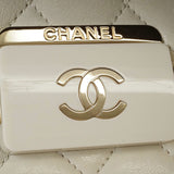 Chanel Beauty Lock Chain Shoulder Bag 24 Light Beige A93224 Women's Leather A93222 CHANEL