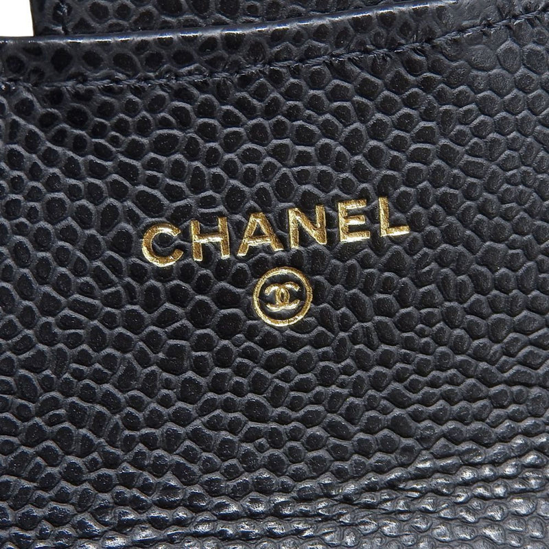 CHANEL Timeless Classic Coco Mark Business Card Holder AP0214 Seal 3 Caviar Skin Black