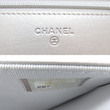 Chanel Seal Matelasse Chain Wallet Women's Shoulder Bag A84389 Lambskin Silver