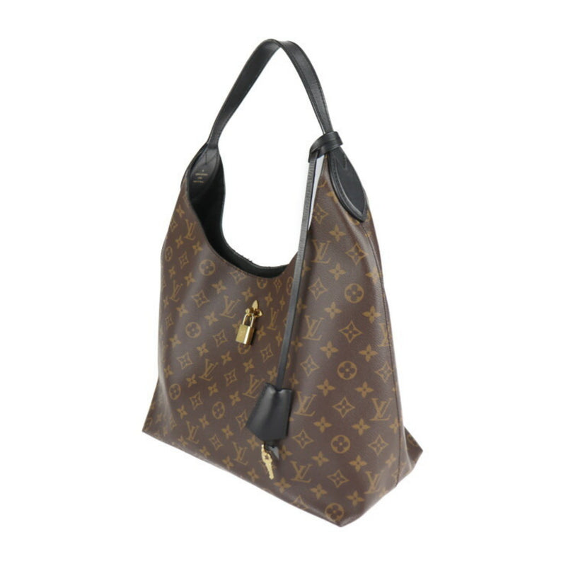 LOUIS VUITTON Louis Vuitton Flower Hobo Shoulder Bag M43545 Monogram Canvas Leather Brown Semi-Shoulder One Tote