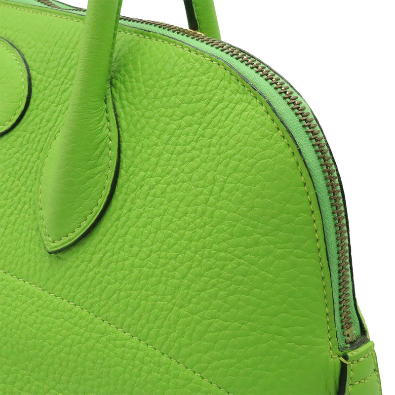 HERMES Bolide 35 handbag shoulder bag Togo leather apple green yellow □G stamp