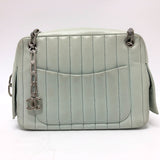 Chanel Mademoiselle Chain Bag Shoulder Bag Green SilverHardware