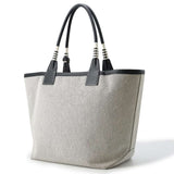 Hermes Tote Bag Steeple 28 Black Grey Toile H Swift B Stamp