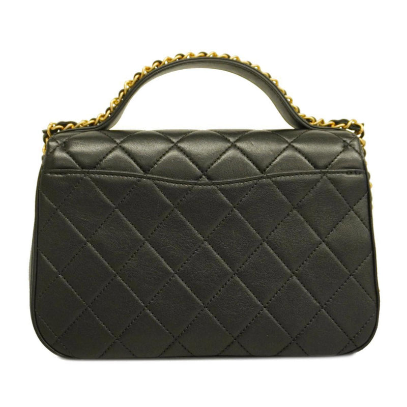 Chanel Handbag Matelasse Chain Shoulder Lambskin Black Ladies