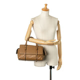 Bottega Veneta Intrecciato Handbag Brown Beige Leather Women's BOTTEGAVENETA