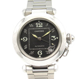 CARTIER Pasha C Wrist Watch W31043M7 Mechanical Automatic Black Stainless Steel W31043M7