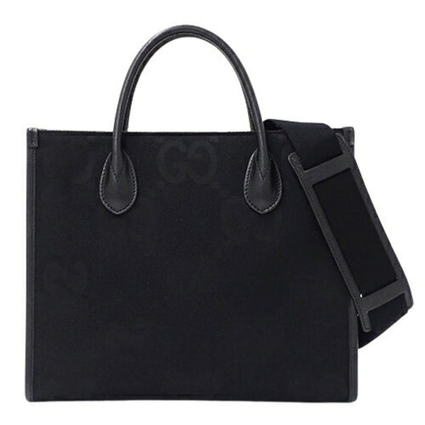 GUCCI Bags for Women Tote Handbags Shoulder 2way Jumbo GG Canvas Black 680956