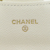 Chanel Chain Wallet Bi-fold Caviar Skin Women's CHANEL