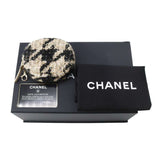 Chanel Chain Shoulder Bag Coco Mark Round Houndstooth Tweed Boa AP0986 CHANEL Black