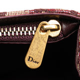 Christian Dior Dior Trotter Saddle Shoulder Waist Bag Bordeaux Wine Red Canvas Leather Women's