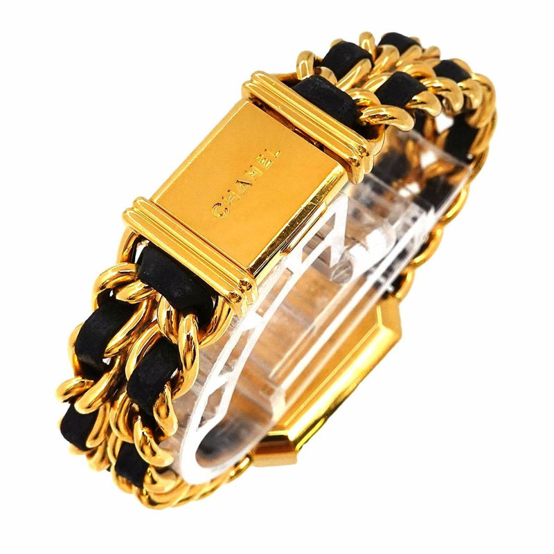 CHANEL Premiere S size H0001 Ladies watch Black Gold Quartz