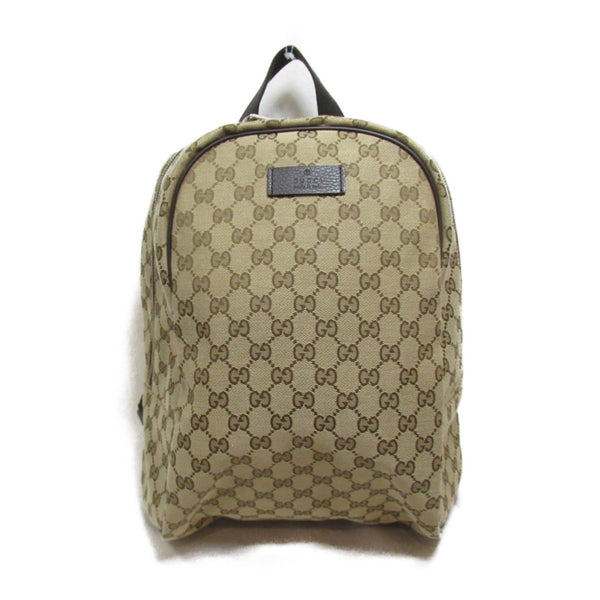 GUCCI Backpack Beige Dark brown GG canvas 449906