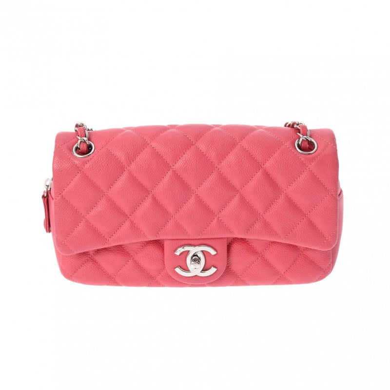 CHANEL Chanel Matelasse Diana 25cm Chain Shoulder Pink A01165 Women's Caviar Skin Bag