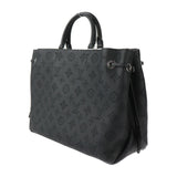 LOUIS VUITTON Louis Vuitton Bella Tote Monogram Mahina Handbag M59200 Calf Leather Black Shoulder Bag