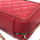 Chanel A84452 CC filigree mini Shoulder Bag Red GoldHardware