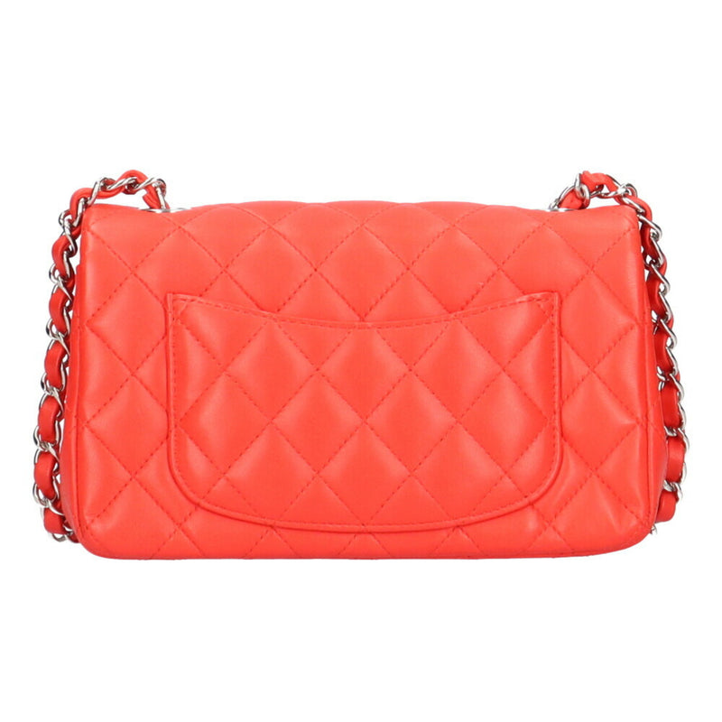 Chanel Chain Matelasse Shoulder Bag Lambskin Red Ladies CHANEL