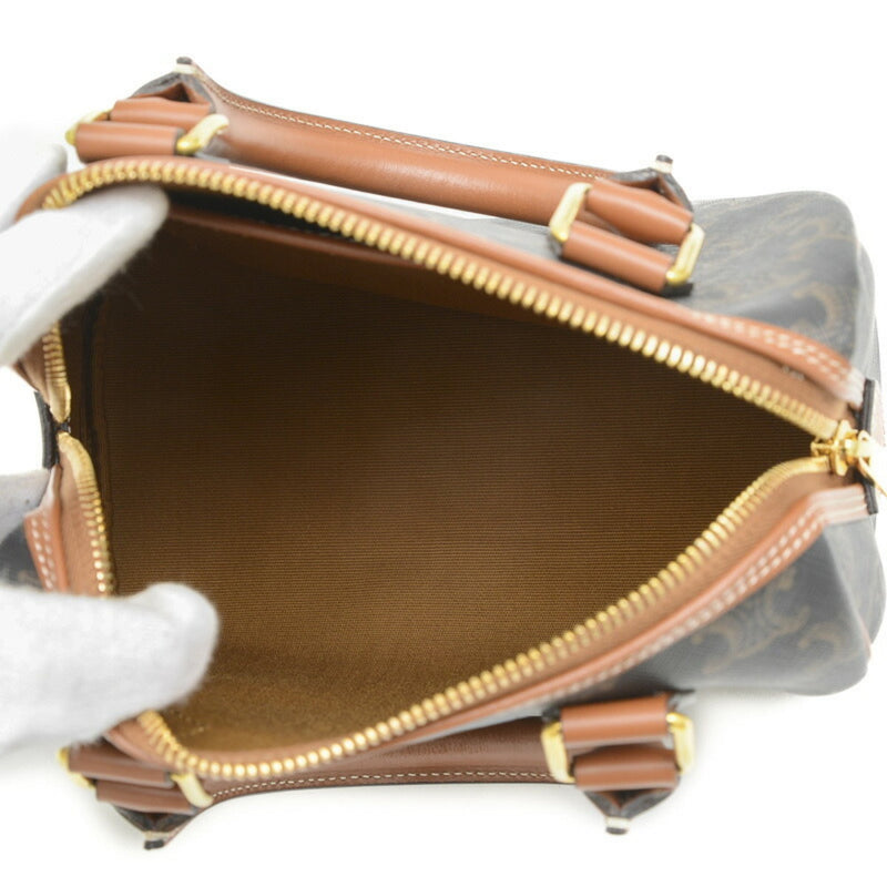 Celine Triomphe Small Boston Shoulder Bag Tan 197582