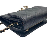 CHANEL Chain Wallet Caviar Skin 22-23AW Champagne