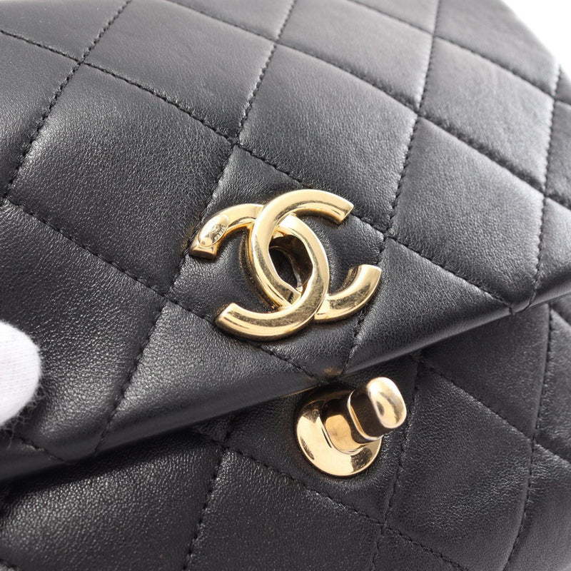 CHANEL Matelasse Shoulder Bag, Lambskin, Women's, Black