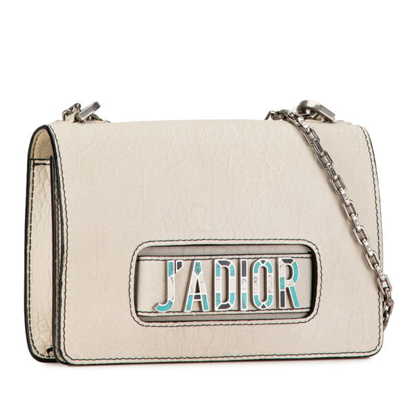 Christian Dior Dior J'ADIOR Chain Bag White Ivory Leather Women's