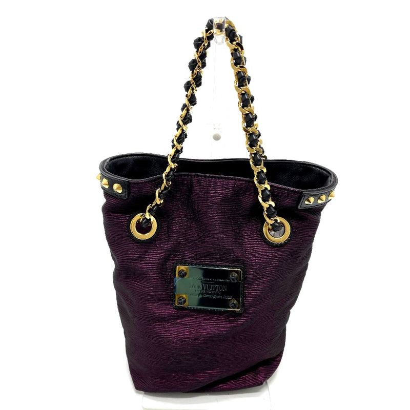 Louis Vuitton Hand Bag Bag Chain Tote Bag Purple/Black GoldHardware