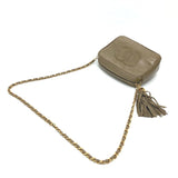 Chanel CC Mark bag with fringe Pochette Shoulder Bag BeigeBased GoldHardware