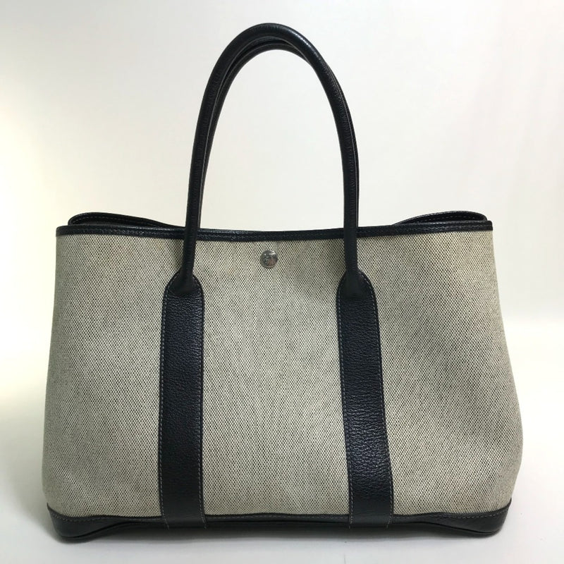 Hermes Bag Hand Bag Tote Bag Black x Natural