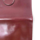 Hermes Clutch Bag Faco Bordeaux Leather Boxcalf 〇H HERMES Flap Women's Men's