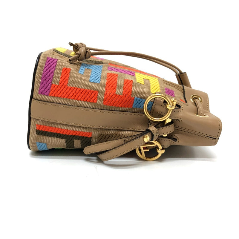 Fendi 8BS010 Zucca Purse Shoulder Crossbody Shoulder Bag Multicolore GoldHardware