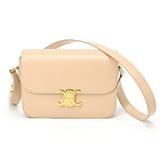 CELINE Classic Triomphe Bag Shoulder 187363BF4.03ND Shiny Calfskin Nude (Beige) S-156553