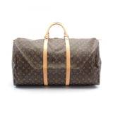 Louis Vuitton Keepall 60 Monogram Boston Bag, Coated Canvas, Leather, Monogram, Men's, Women's, Brown, M41422