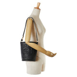 Chanel Chocolate Bar Coco Mark Bucket Bag Black Leather Women's CHANEL