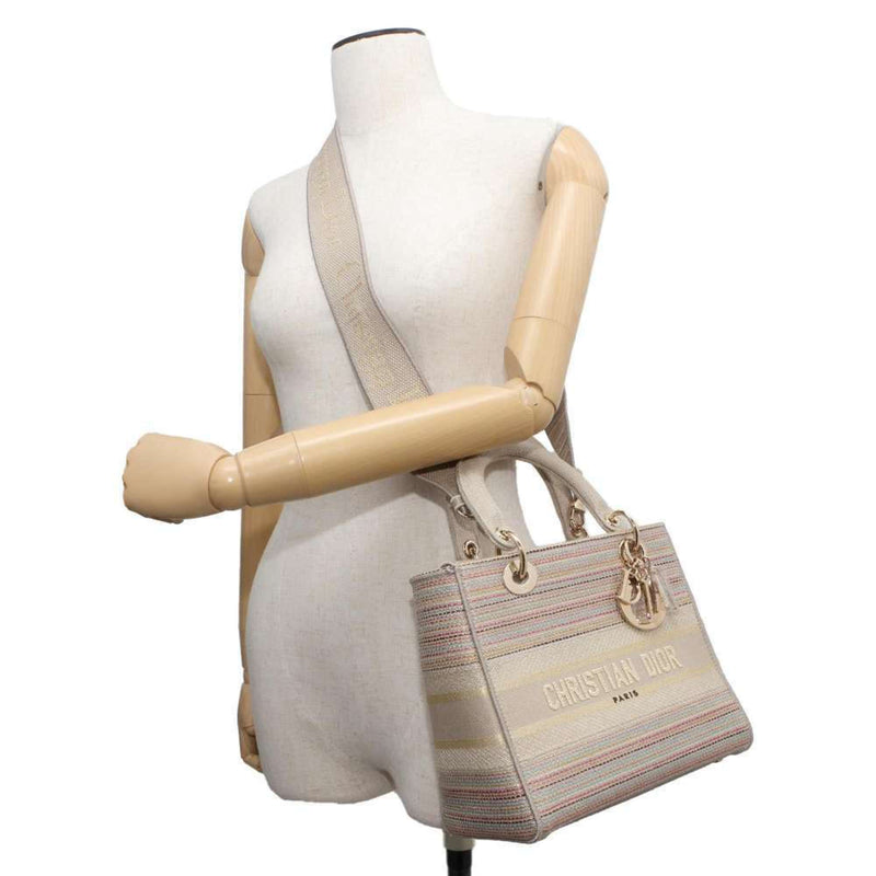 Christian Dior handbag Lady Dee-Lite canvas 2way shoulder bag