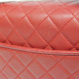 Chanel Matelasse Women's Leather Shoulder Bag Red Color