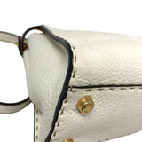 FENDI 8BN302 Peekaboo Essential Selleria Shoulder Bag White Women's