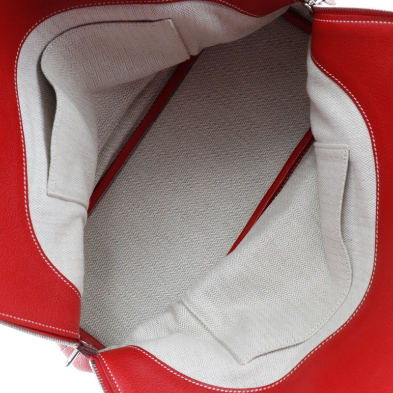 HERMES Bolide Relax 35 Handbag x Taurillon Novillo Rouge Cazac Made in France 2015 Red T Zipper Ladies