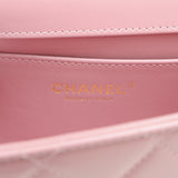 Chanel Matelasse Flap Bag Chain Shoulder Leather Pink AS2615