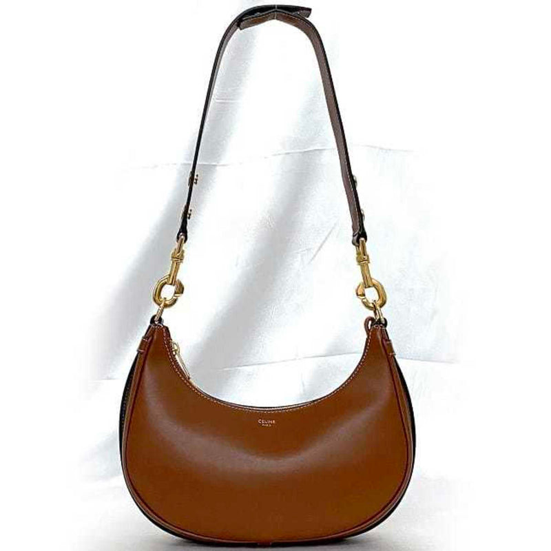 CELINE Bag Brown 196923 Leather Handbag Women's Compact