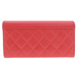 CHANEL Half Coco Long Wallet Calfskin Women's