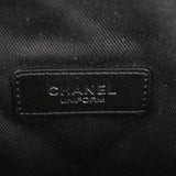 CHANEL Chanel matelasse body bag lambskin black uniform belt silver metal fittings