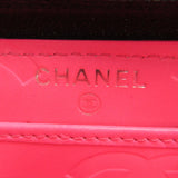 CHANEL Cambon Round Long Wallet Black enamel Calfskin (cowhide) A50078