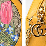 Gucci Bag Chain Shoulder GUCCI Flora Webbing Line GG Supreme Yellow 550618