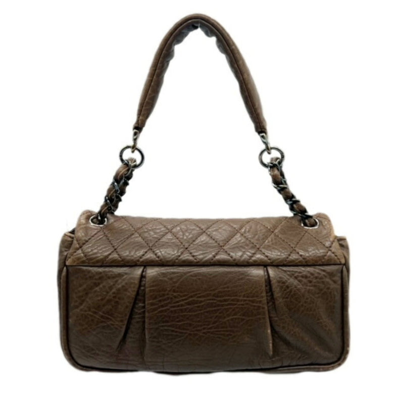 CHANEL Matelasse Short Shoulder Bag Brown No. 12 Ladies