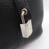 HERMES Picotin Lock MM Black Noir Taurillon Clemence Calfskin (cowhide)