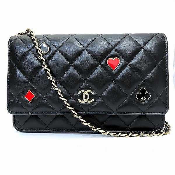 CHANEL Matelasse Chain Wallet AP3076 Long Pochette Women's