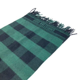 CHRISTIAN DIOR 95CHE200100 Logo fringe Large format shawl Scarf Green Black