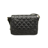 Chanel Shoulder Bag Matelasse Lambskin Black Ladies