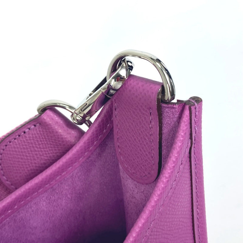 Hermes H logo punching bag Crossbody shawl Shoulder Bag cyclamen purple SilverHardware