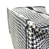 CHRISTIAN DIOR M1296ZTQT_M911 Houndstooth Bag Shoulder Bag Tote Bag Black White