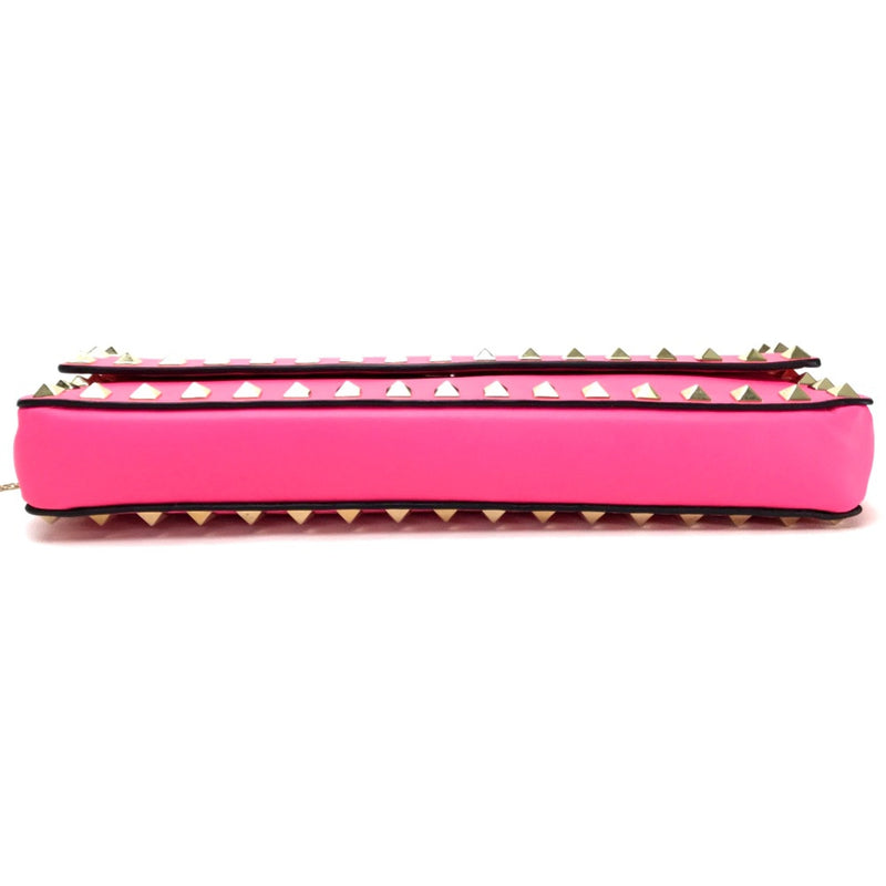 Valentino-Galavani With bangle chain Clutch bag shocking pink